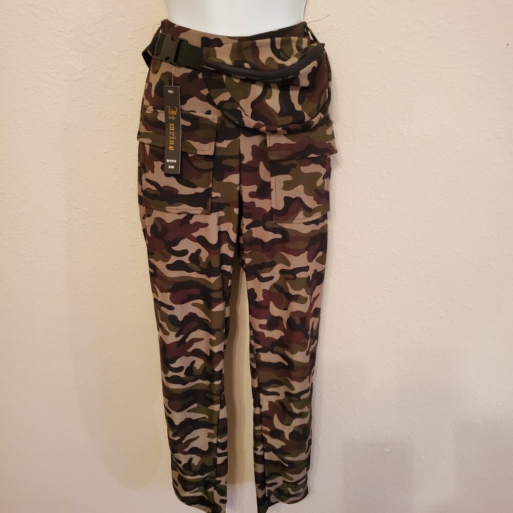 NWT Jt Mrino Women's Camouflage Cargo Leggings, Size S/M. - Picture 13 of 15